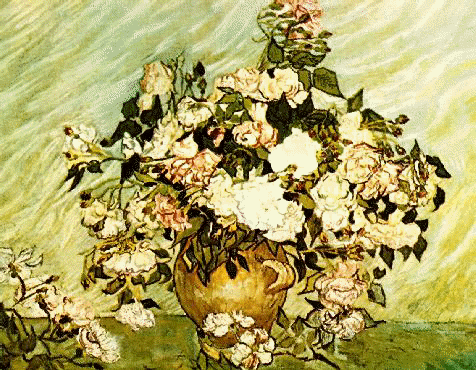 Vincent Van Gogh Pink and White Roses